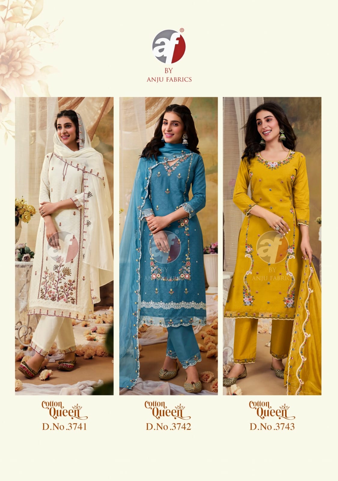 Cotton Queen By Af Designer Plus Size Kurti With Bottom Dupatta Wholesale Clothing Suppliers In India
